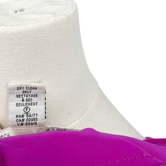 Diane Von Furstenberg Carl Top Fuchsia Pink Beaded Y2K Silk Blouse Size 8 - Picture 6 of 15